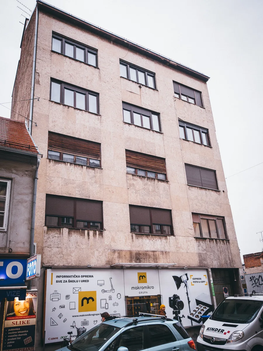 The Woody Zagreb Apartments building on Petrinjska street, with shops at street level